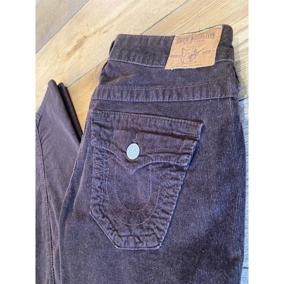True Religion Corduroy Joey Jeans Pants Brown 28 - Picture 4 of 9